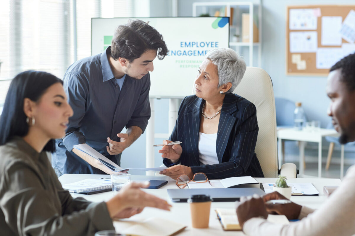 Team meeting with employment agency professionals and staffing experts demonstrating expert staffing and how to work with staffing experts for better hiring outcomes